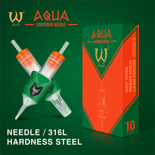 AVA AQUA Cartridge Needles 10pcs - Round Liners Extra Long Taper