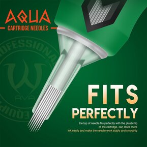 AVA AQUA Cartridge Needles 10pcs - Round Liners Extra Long Taper