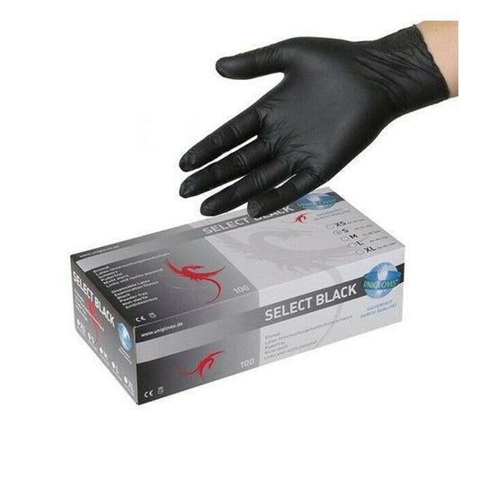 Unigloves Latex Gloves - Select Black 100pcs